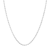 Savlano 925 Sterling Silver Oval Rice Bead Strand Chain Necklace For Women & Girls - Made in Italy Comes With a Gift Box