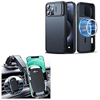 Humixx iPhone 15 pro max case with Camera Over + Universal car Holder