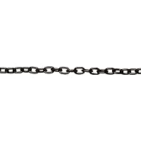Cousin Jewelry Basics 100-Inch/254cm Small Oval Chain, Black
