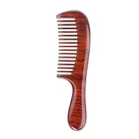 Comb, Hair Styling Detangling Comb 7.9 in Whole Wood Large Mahogany Massage Comb Wooden Handle Comb Anti-Static Handmade Hair Combs (Color : Wide Tooth)