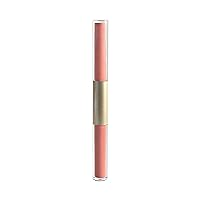 6 Colors 2 In 1 Double End Lip Gloss Velvet & Finish Liquid Lipstick Long Lasting Glossy Lip Glaze Plumping Hydrating Fuller Lip Makeup Gift Cute Lipstick (B, A)