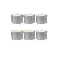 Silver Candle Aluminum Container Round Empty Refillable Storage Tin Can Jars for Tea Gift Candy and DIY Candle (24Pcs,50ML)