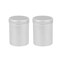 (Set of 2) 10 Oz Aluminum Dredge Shaker, Spice Dispenser for Cooking/Baking by Tezzorio