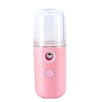 Mini Face Mister, 30ml Nano Mister for Eyelash Extensions, USB Rechargeable Mister Spray Bottle, Portable Face Steamer for Face Hydratin(Pink)