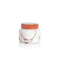 Havana Vanilla Candle - Modern Marble Signature Jar - Glass Candle Holder with Glass Lid - Luxury Aromatherapy Candle - 19 Oz