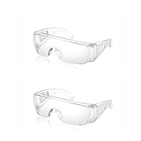 2 Pairs of Dustproof Sandproof Splash-proof Louvered Goggles Suitable for Construction, Laboratory and Chemistry Classes