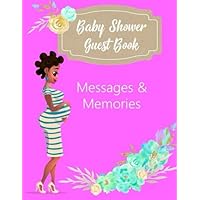 Baby Shower Guest Book | Messages and Memories: BONUS Reflection Journal & Baby Checklist for Mommy (It's A Girl!)