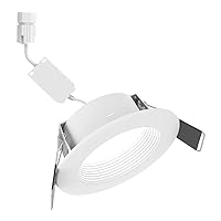 HALO Home RLQL4069BLE40ADM Smart Bluetooth QuickLink Canless LED Downlight Low Voltage Adjustable White Tuning 2700K-5000K CCT 4 inch, White