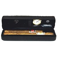 Csonka Fully Accesorized Cigar Pocket Humidor, Burgandy Wine