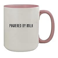 Powered By Milk - 15oz Ceramic Colored Inside & Handle Coffee Mug, Pink