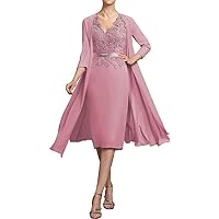 Mother of The Bride Dresses with Jacket Lace Wedding Guest Dresses for Women 2 Pieces Mother of The Groom Dresses
