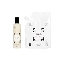 SEEN Shampoo & Eco-Refill, Fragrance Free Bundle- Non-Comedogenic & Sulfate-Free Hair Shampoo- Dermatologist-Developed - Safe for Sensitive, Eczema & Acne Prone Skin