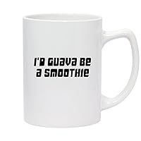 I'd Guava Be A Smoothie - 14oz White Ceramic Statesman Coffee Mug, White
