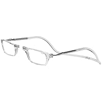 Clic Magnetic Reading Glasses, Computer Readers, Replaceable Lens, Original Long, (M-L, Clear, 1.25 Magnification)
