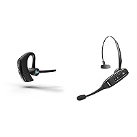 BlueParrott M300-XT SE Mono Bluetooth Wireless Headset with Improved Call Quality & C400-XT Voice-Controlled Bluetooth Headset – Industry Leading Sound