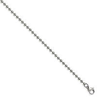 Chisel Titanium Polished 2.00mm Ball Chain Jewelry for Women - Length Options: 46 51 56 61