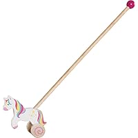 Goki 54869 Sliding Wooden Unicorn Height 17 cm