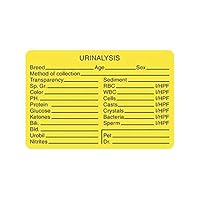 Tabbies Veterinary Laboratory Labels, Fluorescent Yellow, Urinalysis Labels, 3