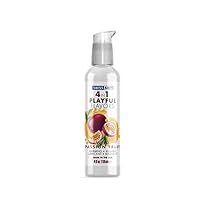 4 in 1 Playful Flavors - Wild Passion Fruit - Water Based Flavored Lubricant, Personal Lube for Men, Women and Couples, Made Without Sugar Added, 4 fl oz