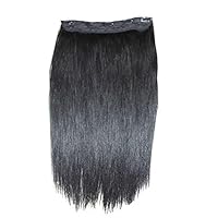 100 grams 24 inch Hair Piece 5 Clips Straight #1B Natural Black Clip In Remy Human Hair Extensions