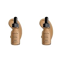 NYX PROFESSIONAL MAKEUP Total Control Pro Drop Foundation, Skin-True Buildable Coverage - Beige (Pack of 2)