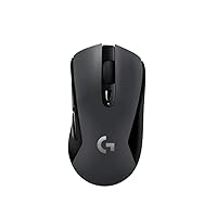 Logitech G603 Lightspeed Wireless Gaming Mouse, Hero Sensor, 12000 DPI, Lightweight, 6 Programmable Buttons, 500h Battery Life, On-Board Memory, PC/Mac - Black (Renewed)