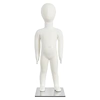 Kids Mannequin Child Dress Form Foam Flexible Full Body Manikin with Removable Head, 1 Year Old