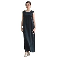 Womans Muslim Under Dress Solid Sleeveless Casual Dresses Solid Color Moroccan Kaftan