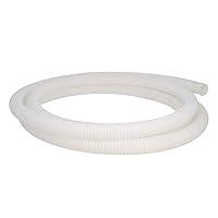 Othmro 1Pcs 0.67inch ID 9.84FT Electrical Conduit, Non-Split Wire Loom Tubing Corrugated Tube, Flexible Polyethylene Hose Cover for Home Outdoor Automotive Marine Wire Harness Wrap Cover Sleeve White