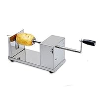 Stainless Steel Manual Spiral Twister Tornado Potato Cutter Slicer with 12L 110v 220v Electric Deep Fryer and 1000pcs Bamboo Skewers