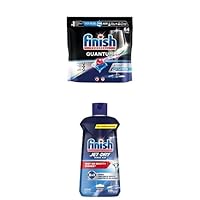 Bundle of Finish - Quantum - 64ct - Dishwasher Detergent - Ultimate Clean & Shine - Dish Tabs + Finish Jet-Dry Rinse Aid, Dishwasher Rinse Agent and Drying Agent, 23 fl oz, Packaging may vary
