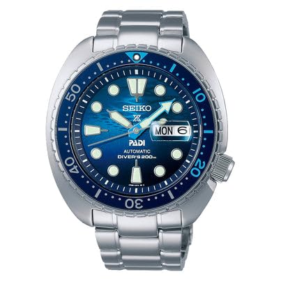 SEIKO Men's Blue Dial Silver Stainless Steel Band Prospex Sea Automatic Analog Watch