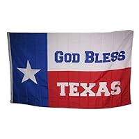 3x5 State of Texas God Bless Religion Christian Rough Tex Knitted Flag 3'x5' Premium Fade Resistant