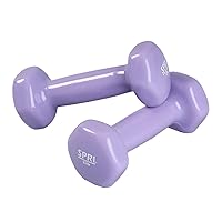 Dumbbells Hand Weights Set of 2 - Vinyl Coated Exercise & Fitness Dumbbell for Home Gym Equipment Workouts Strength Training Free Weights for Women, Men (1-10 Pound, 12, 15, 18, 20 lb)