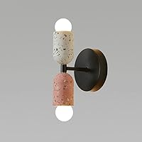 Cement Wall Lights Up Down Wall Lamp, Indoor Metal Wall Sconce Lighting Fixture, E27 Wall Light for Living Room Bedroom Bedside, Colorful Headboard Lamps