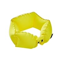 Portable Inflatable Neck Pillow Travel Neck Pillow Aircraft Neck Pillow Sleep Neck Pillow Car Neck Pillow Equipped with Inflatable Storage Device (Yellow)