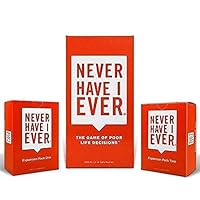 Never Have I Ever Party Card Game Bundle, Classic Edition, Expansion Pack 1 and 2, Ages 17 and Above