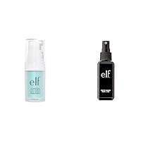 e.l.f Hydrating Face Primer, Lightweight, Long Lasting, Creamy, Hydrates, Smooths, Fills in Pores and e.l.f, Matte Magic Mist & Set - Small, Lightweight, Long Lasting, Mattifying, Revitalizes