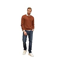 Mens Long Sleeve Crewneck Midweight Pullover Sweater, Men Winter Clothing