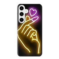 jjphonecase R3512 Cute Mini Heart Neon Graphic Case Cover for Samsung Galaxy S24 Plus
