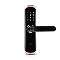 Uniiitie BluetoothAPP携帯電話リモートロック解除指紋磁気カードパスワードキー一時的なスマートドアロックローズゴールド
