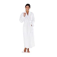 Boca Terry Women's Robe, Luxury Microfibre Bathrobe, Long Hotel Spa Robes for Women, Regular and Plus Sizes