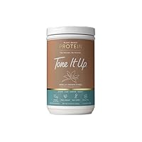 Tone It Up Plant Based Protein Powder I Dairy Free, Gluten Free, Kosher, Non-GMO Pea & Chia Protein and Oat Milk I for Women I 14 Servings, 15g of Protein – Unsweetened Vanilla