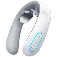 Neck Massager - Neck Massager for Pain Relief Deep Tissue Release Neck Tension in Front of Computer Smartphone Home，Office (White)