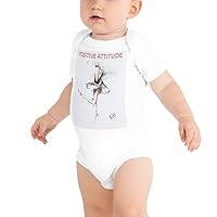 Baby Short Sleeve one Piece with Attitude/Positive Attitude Art by Roy Bramwell©