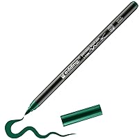 edding 4200 porcelain brush pen - green - 1 pen - brush nib 1-4 mm - felt-nib pen for painting and decorating ceramics, porcelain - dishwasher-safe, lightfast ink, quick-drying