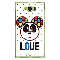 SECOND SKIN Love Panda Black Dot (Soft TPU Clear) Design by Moisture/for AQUOS Serie SHV32/au ASHV32-TPCL-777-J179
