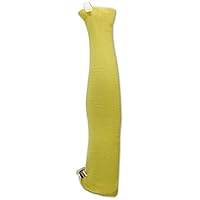 MAGID KEV24-ETBTC CutMaster para-Aramid Knit Sleeves with Alligator Clip (1 Sleeve),Yellow