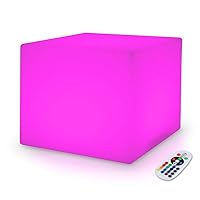 20 Inch Huge LED Color Changing Cube Light Chair Stool Table Furniture