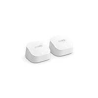 Certified Refurbished Amazon eero 6+ mesh Wi-Fi system | Fast and reliable gigabit speeds | connect 75+ devices | Coverage up to 3,000 sq. ft. | 2-pack, 2022 release